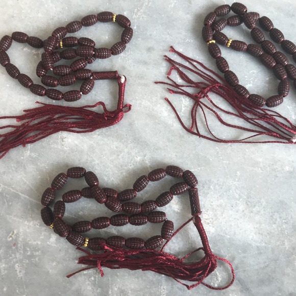 Tasbeeh Pray Beads Mala Marron Plastic Beads - Picture 7 of 7